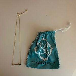 Gold Kendra Scott Zoey Arrow Pendant Necklace